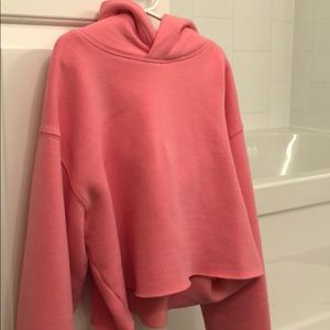 Pink cropped TNA hoodie